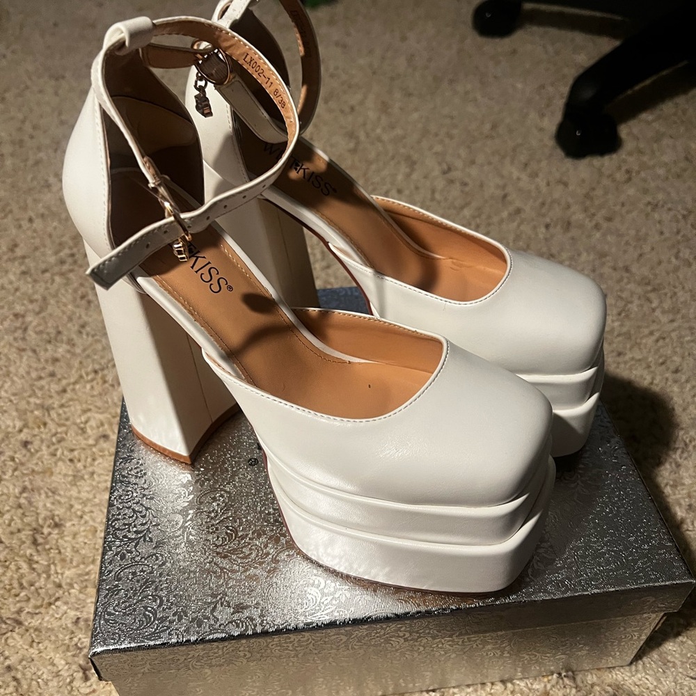 White Platform Heels